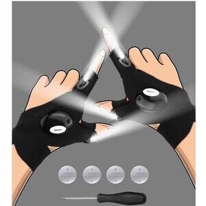 Flashlight Gloves LED Waterproof Hands Free Lights for Car Repairing Gift S